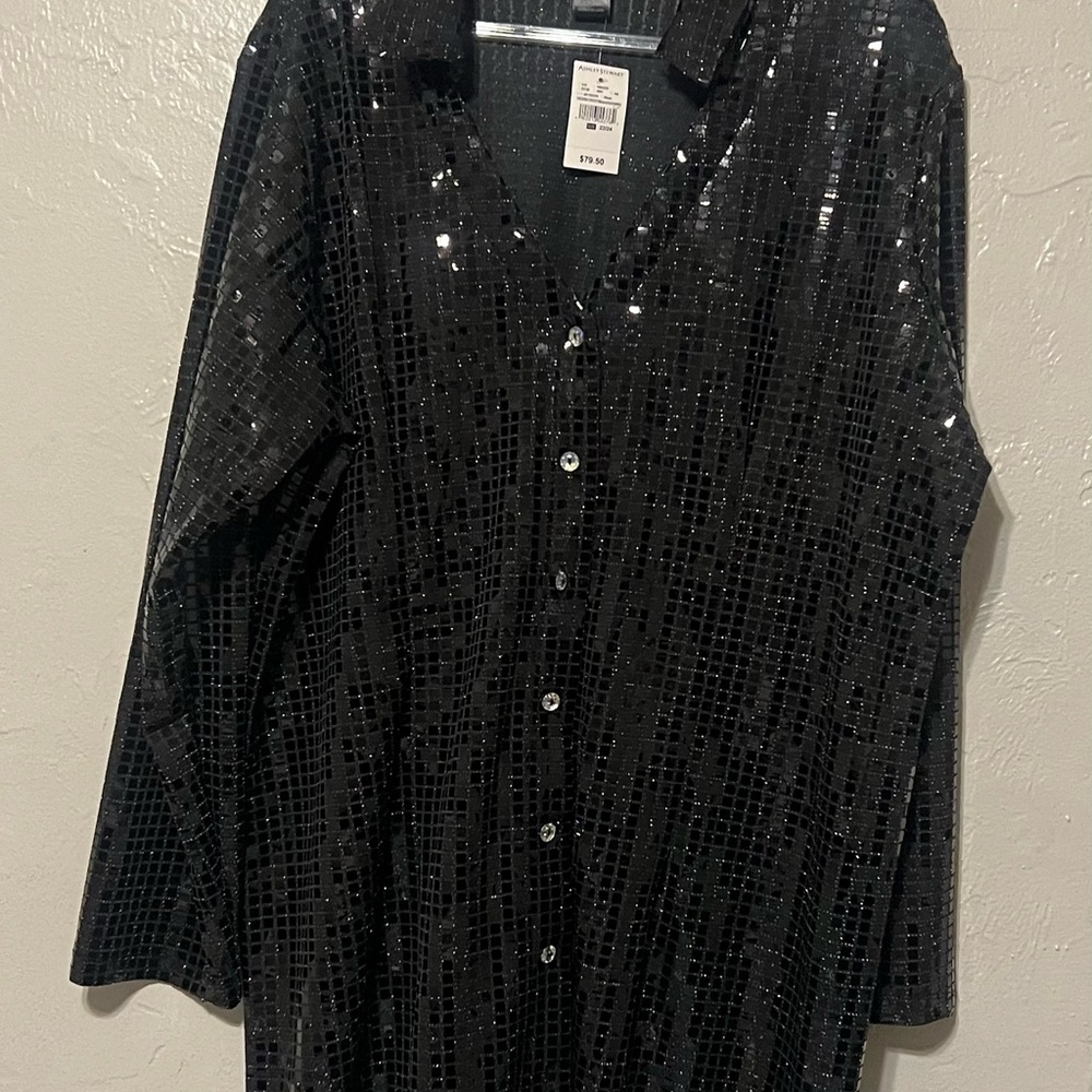 Ashley Stewart Black Sequin dress